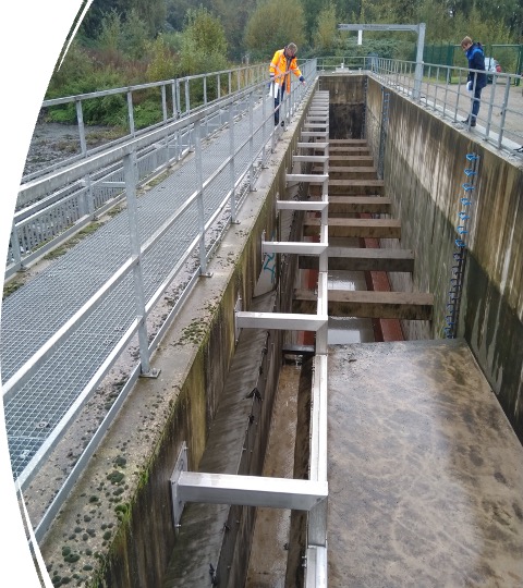  Sampling site inside the Essen sewer system. 